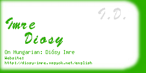 imre diosy business card